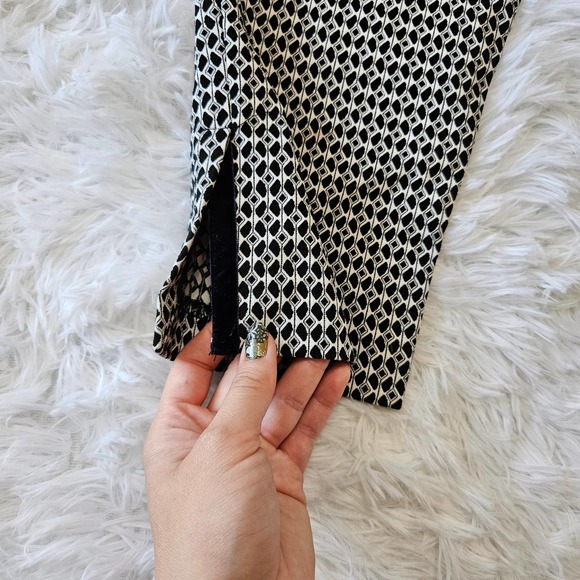 NWOT‎ Anthropologie Women's Pull On Black & White Patterned Tapered Pant. Size S - Picture 5 of 12